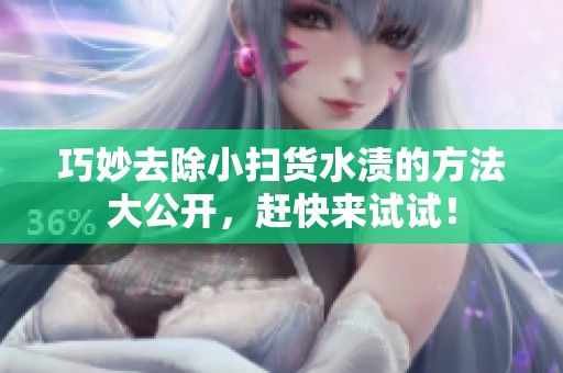 巧妙去除小扫货水渍的方法大公开，赶快来试试！