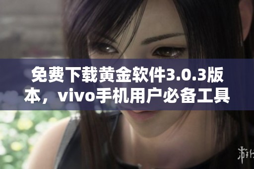 免费下载黄金软件3.0.3版本，vivo手机用户必备工具