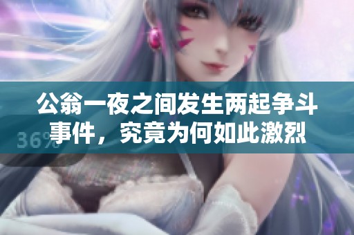 公翁一夜之间发生两起争斗事件，究竟为何如此激烈