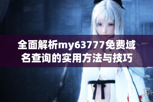 全面解析my63777免费域名查询的实用方法与技巧
