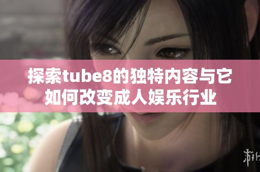 探索tube8的独特内容与它如何改变成人娱乐行业