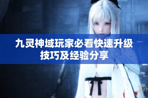 九灵神域玩家必看快速升级技巧及经验分享
