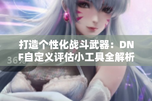 打造个性化战斗武器：DNF自定义评估小工具全解析