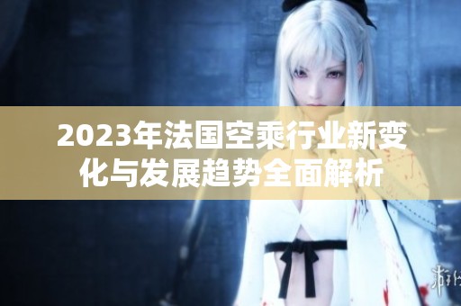 2023年法国空乘行业新变化与发展趋势全面解析