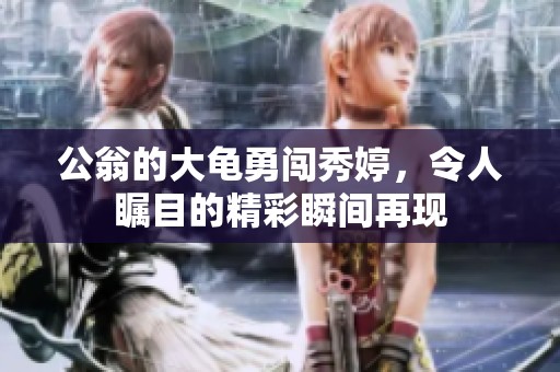 公翁的大龟勇闯秀婷，令人瞩目的精彩瞬间再现