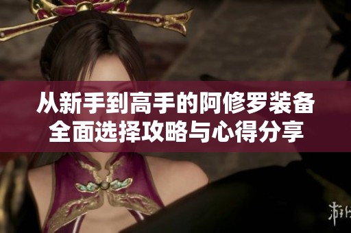 从新手到高手的阿修罗装备全面选择攻略与心得分享