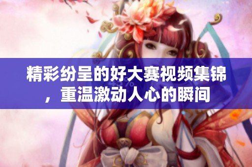 精彩纷呈的好大赛视频集锦，重温激动人心的瞬间