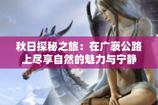 秋日探秘之旅：在广袤公路上尽享自然的魅力与宁静
