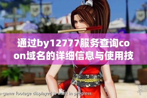 通过by12777服务查询coon域名的详细信息与使用技巧