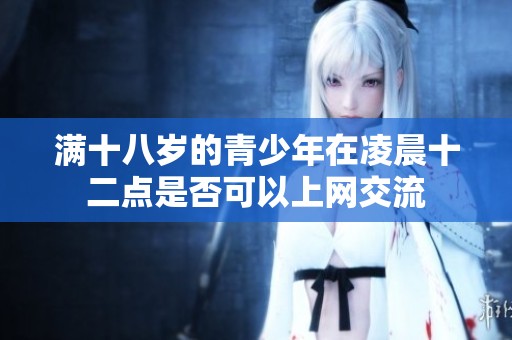 满十八岁的青少年在凌晨十二点是否可以上网交流