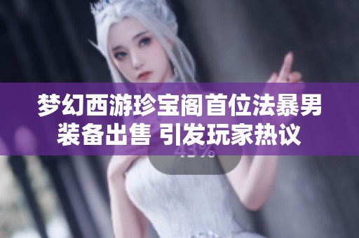 梦幻西游珍宝阁首位法暴男装备出售 引发玩家热议