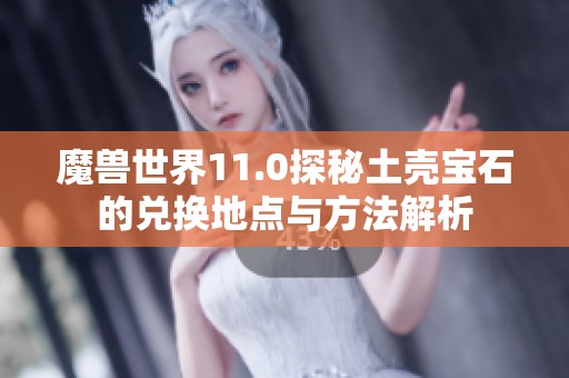魔兽世界11.0探秘土壳宝石的兑换地点与方法解析