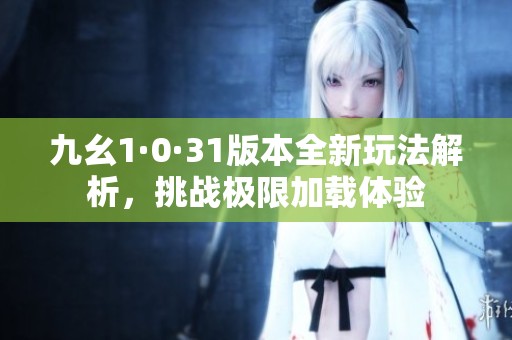 九幺1·0·31版本全新玩法解析，挑战极限加载体验