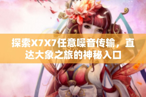 探索X7X7任意噪音传输，直达大象之旅的神秘入口