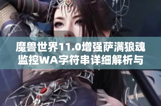 魔兽世界11.0增强萨满狼魂监控WA字符串详细解析与使用技巧
