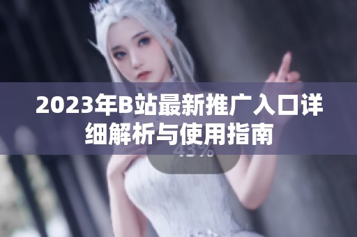 2023年B站最新推广入口详细解析与使用指南