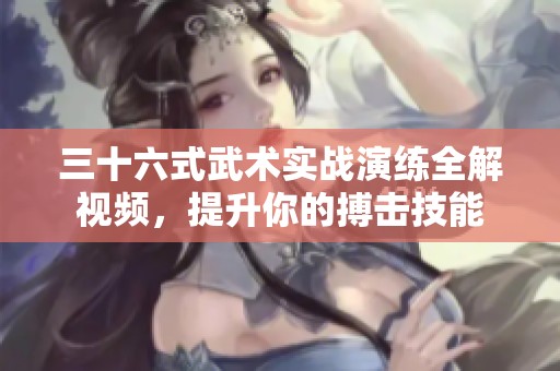 三十六式武术实战演练全解视频，提升你的搏击技能