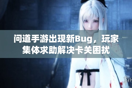 问道手游出现新Bug，玩家集体求助解决卡关困扰