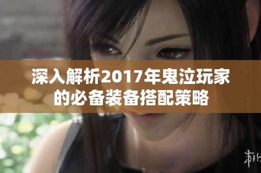 深入解析2017年鬼泣玩家的必备装备搭配策略