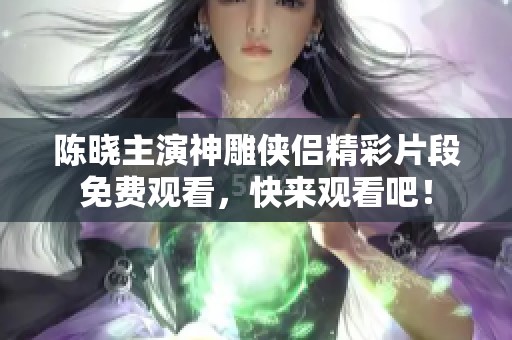 陈晓主演神雕侠侣精彩片段免费观看，快来观看吧！