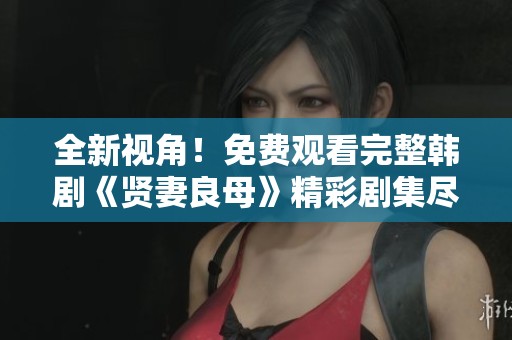 全新视角！免费观看完整韩剧《贤妻良母》精彩剧集尽在其中