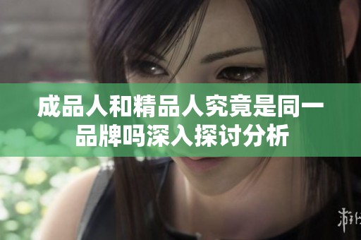 成品人和精品人究竟是同一品牌吗深入探讨分析