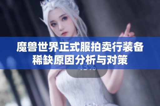 魔兽世界正式服拍卖行装备稀缺原因分析与对策