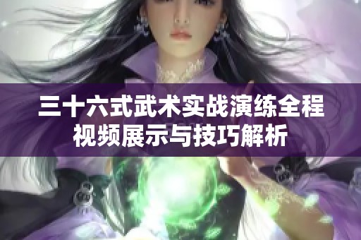 三十六式武术实战演练全程视频展示与技巧解析