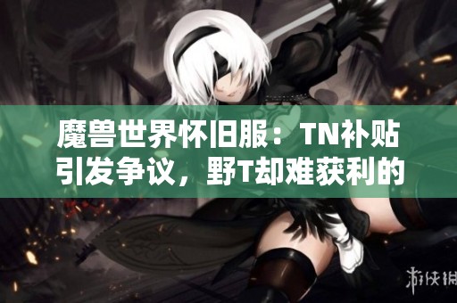 魔兽世界怀旧服：TN补贴引发争议，野T却难获利的背后真相