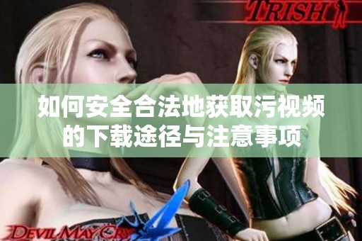如何安全合法地获取污视频的下载途径与注意事项