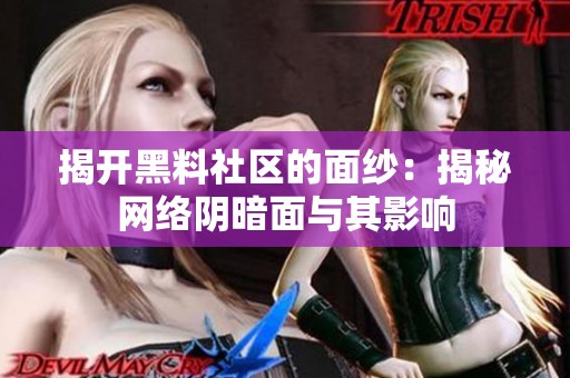 揭开黑料社区的面纱：揭秘网络阴暗面与其影响
