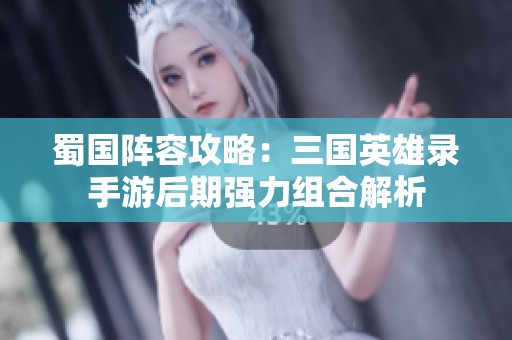 蜀国阵容攻略：三国英雄录手游后期强力组合解析