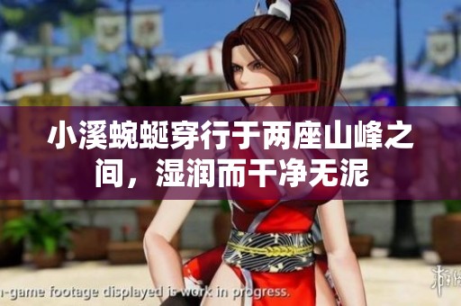 小溪蜿蜒穿行于两座山峰之间，湿润而干净无泥