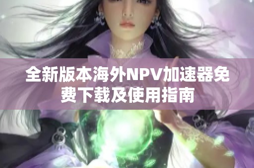 全新版本海外NPV加速器免费下载及使用指南