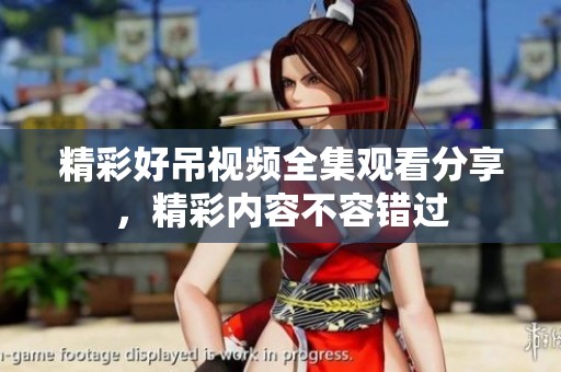 精彩好吊视频全集观看分享，精彩内容不容错过