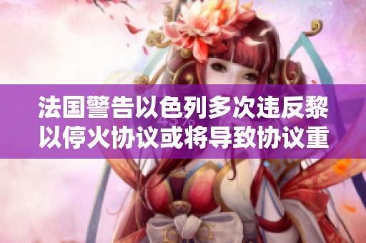 法国警告以色列多次违反黎以停火协议或将导致协议重写