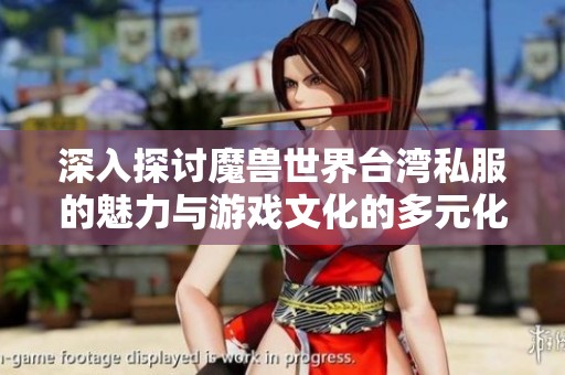 深入探讨魔兽世界台湾私服的魅力与游戏文化的多元化发展