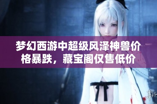 梦幻西游中超级风泽神兽价格暴跌，藏宝阁仅售低价