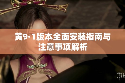 黄9·1版本全面安装指南与注意事项解析