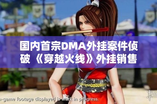 国内首宗DMA外挂案件侦破 《穿越火线》外挂销售团伙被警方捣毁