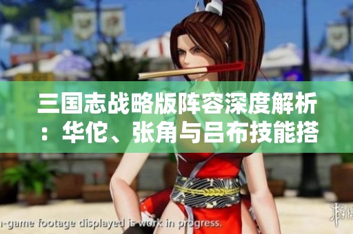 三国志战略版阵容深度解析：华佗、张角与吕布技能搭配全攻略分享