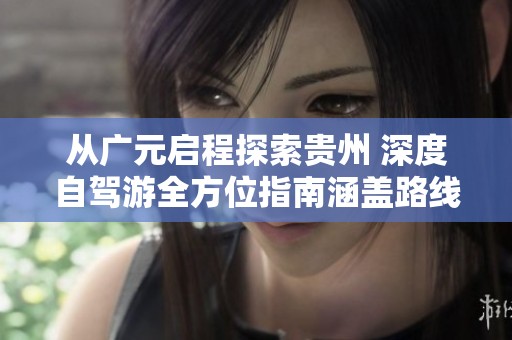 从广元启程探索贵州 深度自驾游全方位指南涵盖路线、美食、景点与安全提示