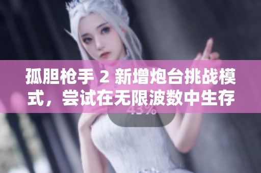 孤胆枪手 2 新增炮台挑战模式，尝试在无限波数中生存，你能坚持到哪一波呢
