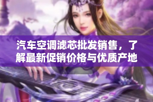 汽车空调滤芯批发销售，了解最新促销价格与优质产地货源信息
