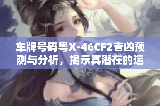 车牌号码粤X-46CF2吉凶预测与分析，揭示其潜在的运势与象征意义
