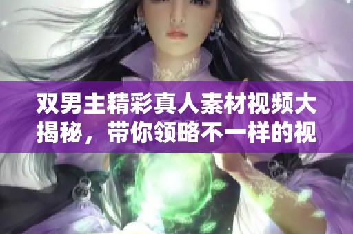 双男主精彩真人素材视频大揭秘，带你领略不一样的视觉盛宴