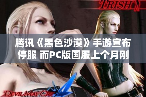腾讯《黑色沙漠》手游宣布停服 而PC版国服上个月刚开启公测引发关注