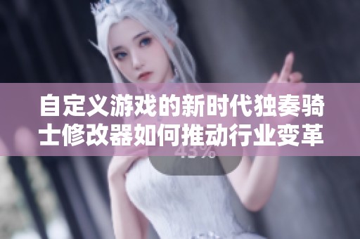 自定义游戏的新时代独奏骑士修改器如何推动行业变革与创新探索