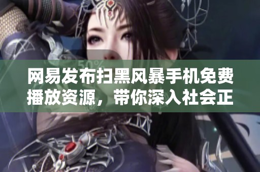 网易发布扫黑风暴手机免费播放资源，带你深入社会正义与公平之路