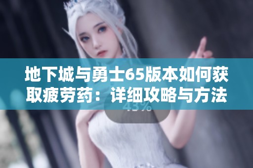 地下城与勇士65版本如何获取疲劳药：详细攻略与方法解析